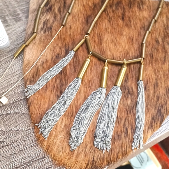 Banana Republic boho metal tassle necklace - Picture 6 of 8